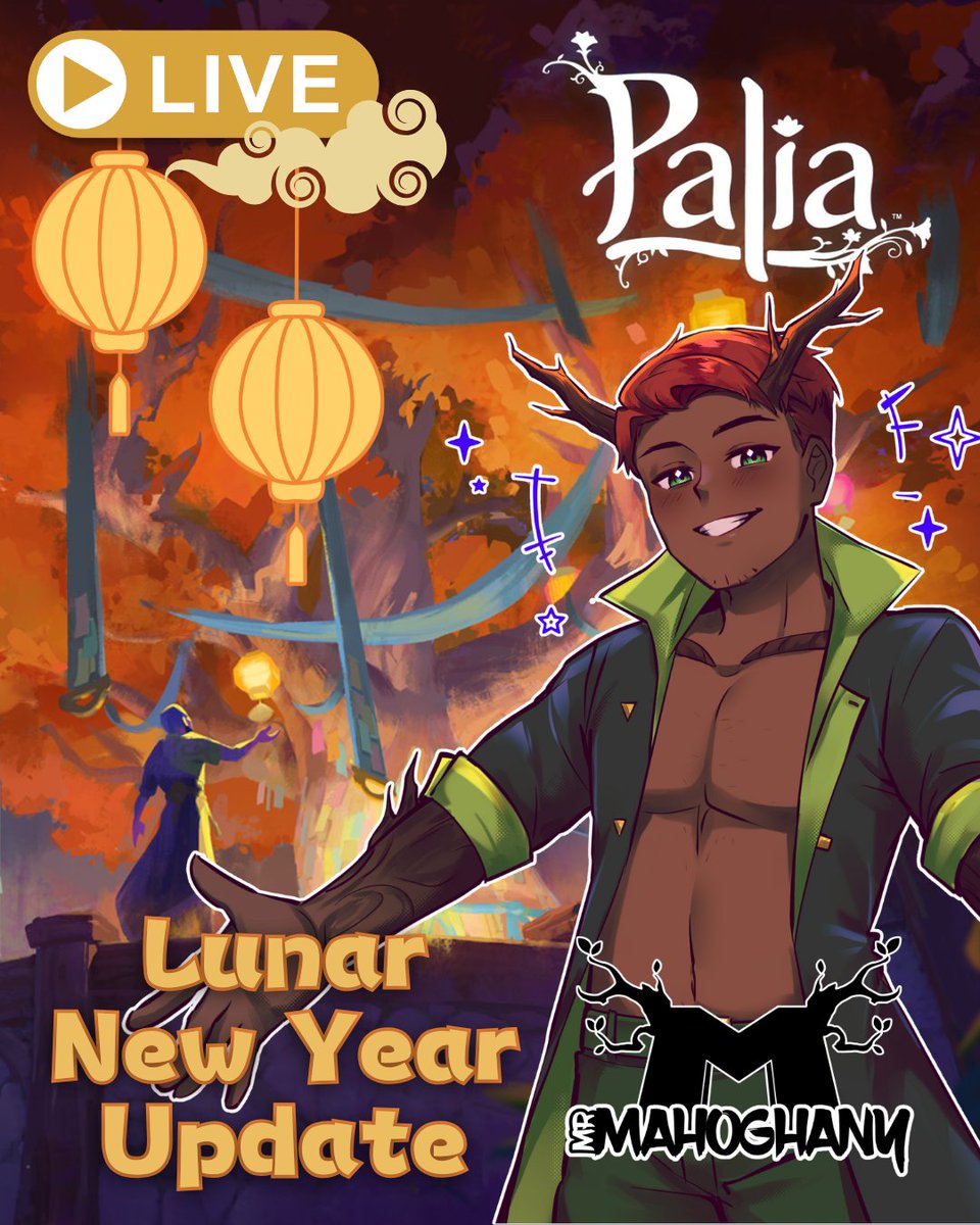MrMahoghany's tweet image. We are LIVE for Palia Update Day!!! 

Lunar New Year Event starts... TODAY 
*Twitch Drops Enabled*

#trimbo #forestfam @playPalia