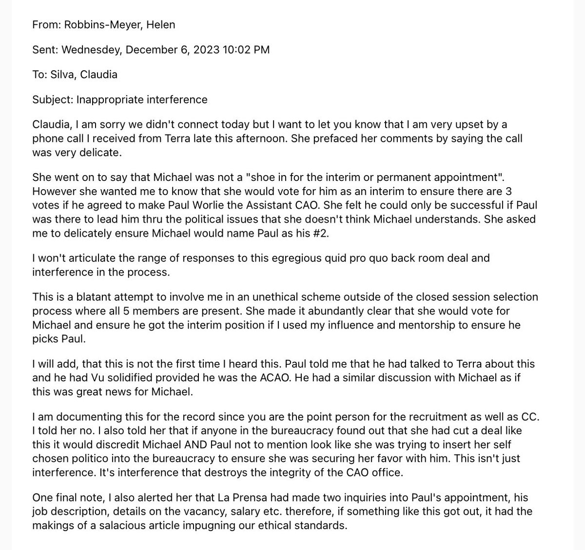 <a href="/StevePuterski/">Steve Puterski</a> Thanks <a href="/NCPipeline760/">North County Pipeline</a> for your coverage. The County has been hiding this email for more than 2 years. Here it is again ⬇️