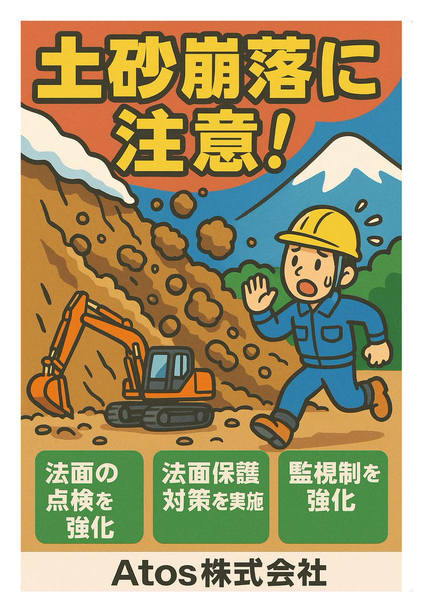 安全支援アプリ の「安全掲示板」機能でポスターを生成してみたvol.33
🆕ポスターに社名を追加できるようになりました✨
【NETIS登録番号：KT-250037-A】
お申し込み・お問い合わせは下記のフォームから🎵
🔗docs.google.com/forms/d/e/1FAI…
#企業公式相互フォロー