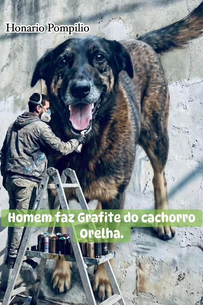 Esse artista desenhou o cãozinho Orelha em um muro em Minas Gerais. Que homenagem linda! ❤️🥰🐶🐕 #justica #CAO #orelha #Compartilhe #CasoOrelha