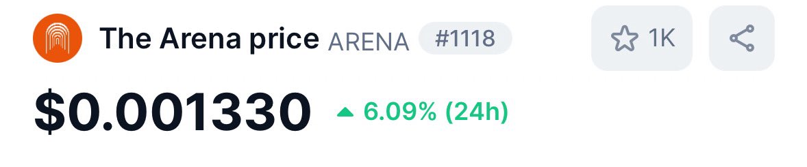 $arena looking good here… 🏟️

way fkn higher 💹🧲