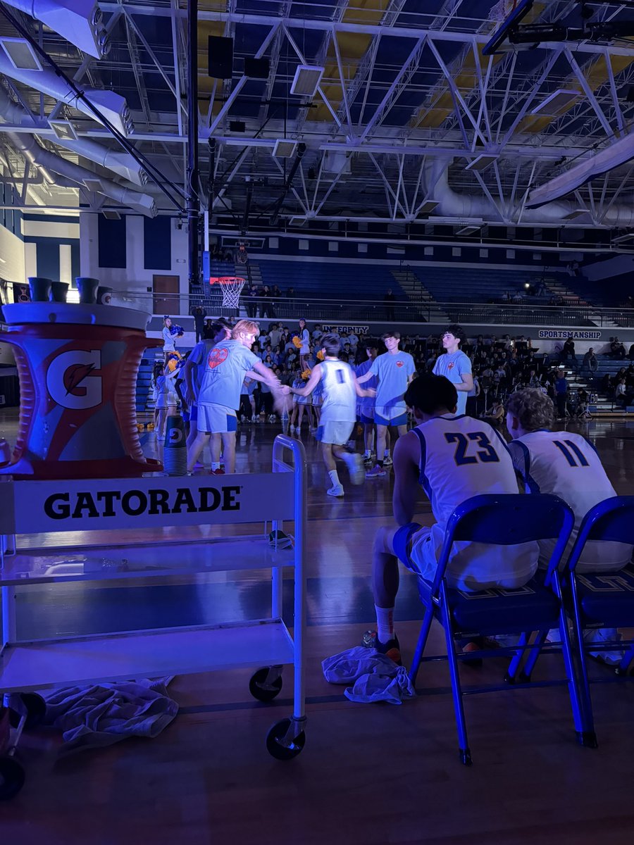Varsity Boys Basketball starting lineup at The H hosting the Troy Trojans. <a href="/FHVikings/">Howell Vikings</a> <a href="/Coachchojnacki/">Brent Chojnacki</a>