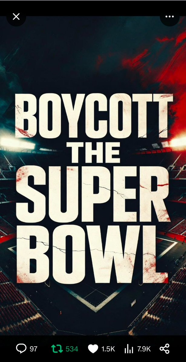 PapierMich47737's tweet image. Boycott the Halftime Show!

Boycott the Superbowl!

Boycott the NFL!!! ❤️🇺🇸

UNTIL they return to Family Friendly, USA Strong!!! ❤️🇺🇸