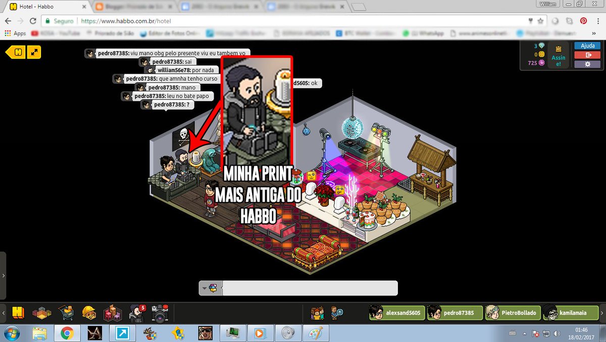 William56e78's tweet photo. Segura essa, direto de 2017, curtindo a madrugada com os amigos da epoca, inclusive descobri q um deles ainda joga! Incrível @HabboPTBR 
#HabboPTBR20aniversario #HabboPTBRFelizAniversario https://t.co/L6JJqTnxvZ