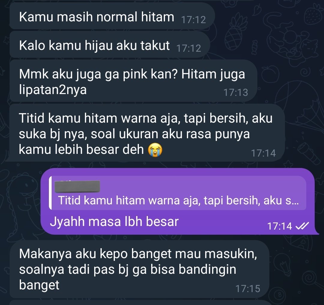 SubmissiveSpace's tweet image. Gw kalo ngeliat sendiri kek biasa aja kntl gw, tp klo liat di kaca hotel, lahh iya yaa gede kek kntl afrika anjg 😭
Keknya gw baru ngeh karna perut gw udh mulai sixpek dah, ga deng boong cma lbh flat dikit.