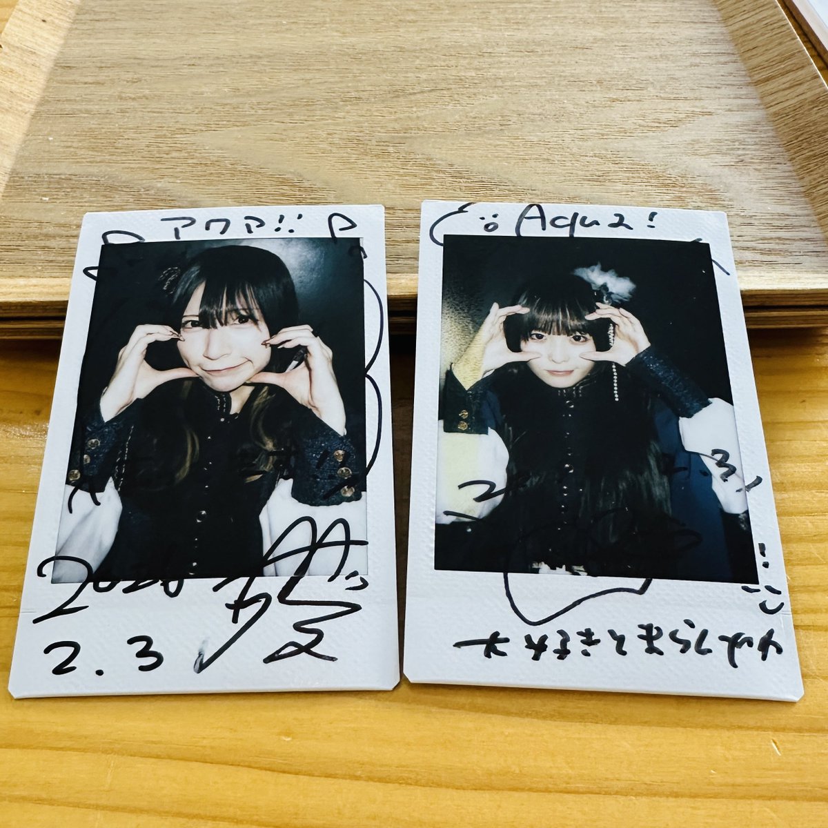 昨日の推しメン達のチェキ。 チェキスタさんに「ソロで。」としか言っ