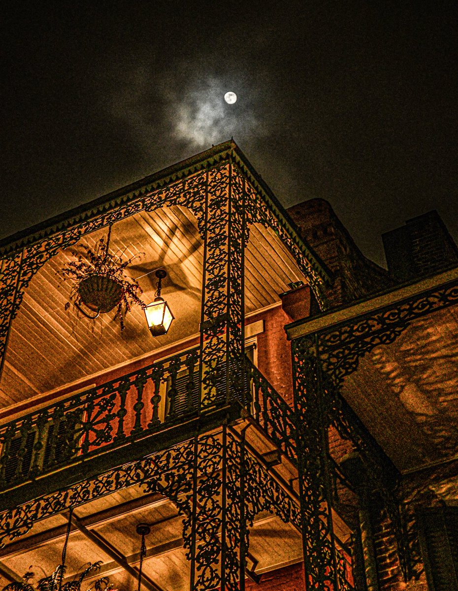 Moon over Royal street, New Orleans
