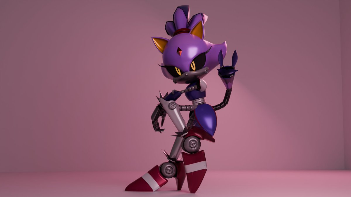 NovaVoid3D's tweet photo. To break out of the routine a bit, a metal blaze 
————
——–
—–
—
–

#BlazeTheCat #SonicTheHedeghog #sonic #ROBOT #blender #SFW_illustration https://t.co/JYXv8c28DU