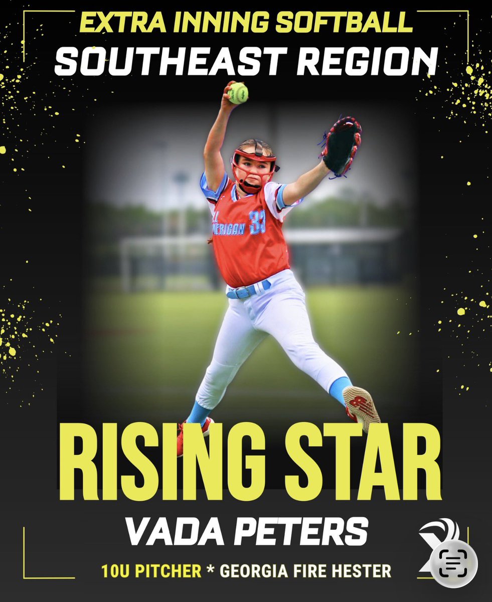 VadaPeters93's tweet photo. Thank you for the recognition, as a Rising Star. 💫 @ExtraInningSB https://t.co/eKqFTsQG62