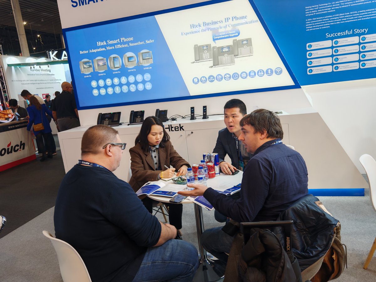 Htek2005's tweet photo. Strong start @ISE_Show! 🎯
Thanks to all who visited Htek Booth #1C240. Great conversations on integration &amp; solutions.
We‘re here all week with more demos. Come by to connect!
📅3–6 Feb 2026
📍Fira de Barcelona Gran Via
#Htek #ISE2026 #AVIntegration #UC #AVUC https://t.co/Gufc1Cu1ve