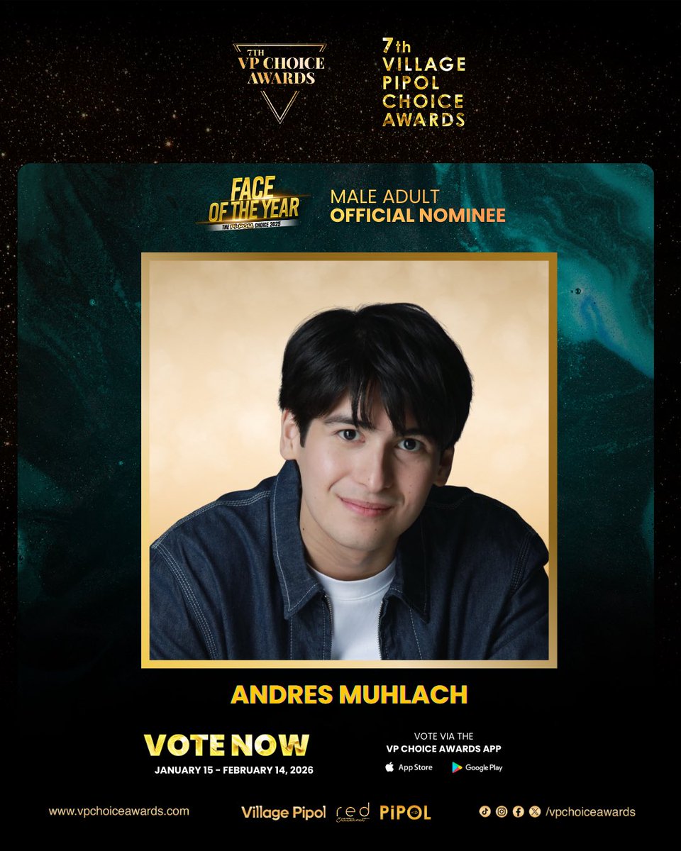 TeamAndresVT's tweet image. DAY 21 🔥 VOTE FOR ANDRES⚔️

VP Choice Face of the Year Male Adult - Andres Muhlach

🔗: vpchoiceawards.com/webvote/
🔗: Via App

📌 2 hours and 24 mins - voting interval