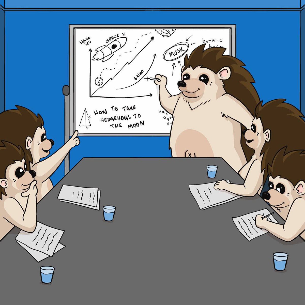 Talking big business. 🦔