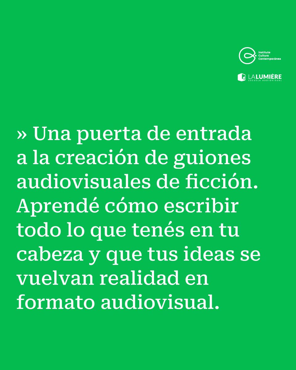 🎬✨ Abrí la puerta a tu historia en la pantalla grande 🚀 CURSO 📣 Guion de Cine Ficcional

📆 INICIA: Marzo 2026
 📍 MODALIDAD: Presencial – 15 semanas 
🕕 CURSADO: Lunes 17 h
culturacontemporanea.ar