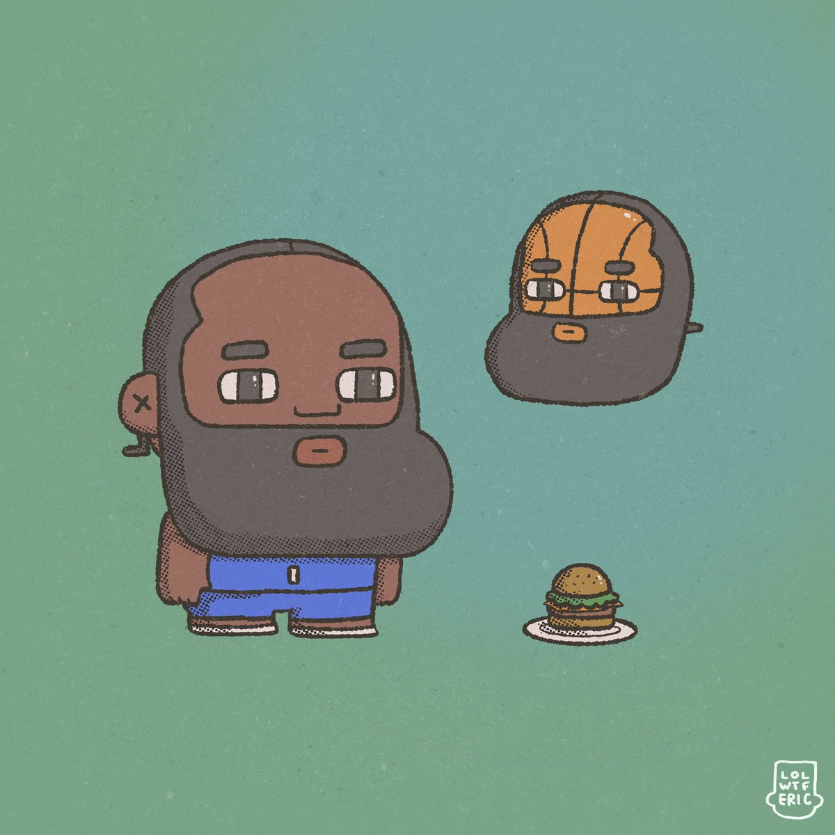 lolwtferic's tweet image. thanks for being a boon to my art the past couple of years @JHarden13. will go down as one of my favorite clippers ever 🫡