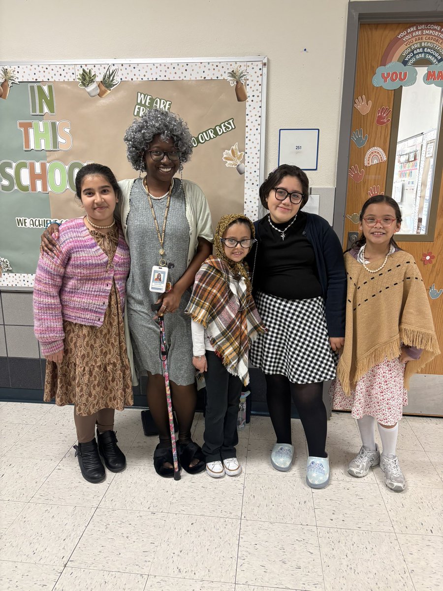 SeminaryHillsFW's tweet photo. 👵🏽👴🏽 Mrs. Brewer was hanging out with her old friends celebrating the 100th day of school!

We’re officially 100 days smarter and had the best time dressing up, laughing, and learning together. What a fun way to mark an important milestone at SHP! 💯📚 

#SHPisthePlacetoBEE https://t.co/kK4y8zGkPF