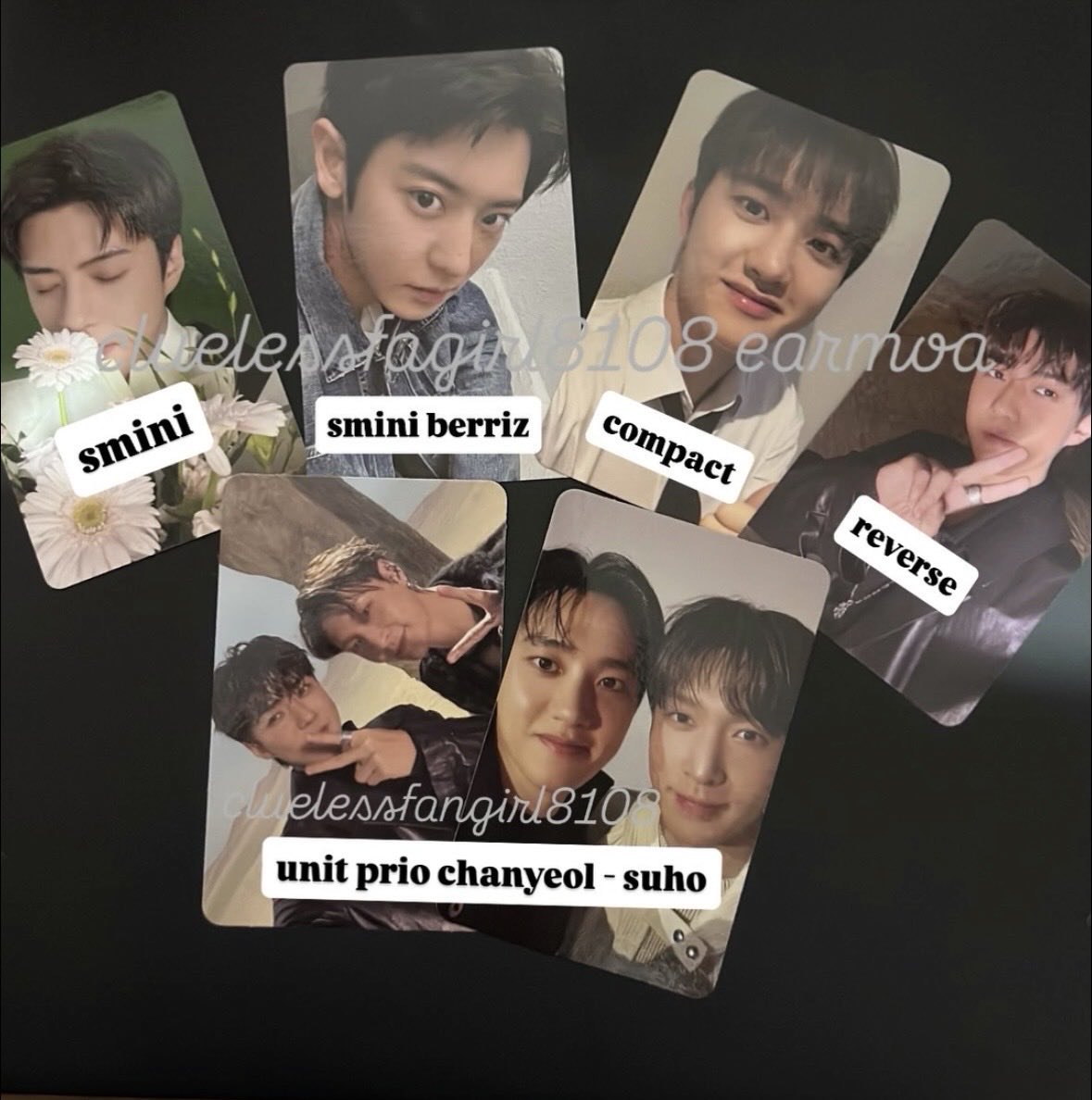 WTT EXO REVERXE

Have :
Chanyeol smini berriz
Sehun smini
Kyungsoo compact
Sehun reverxe
Unit sehun lay &amp; kyungsoo lay

Want:
Suho smini berriz/compact/reverxe 
Unit Suho Chanyeol (prio)

📍jakarta, INA
🍊 

#trade #exolina #EXOL