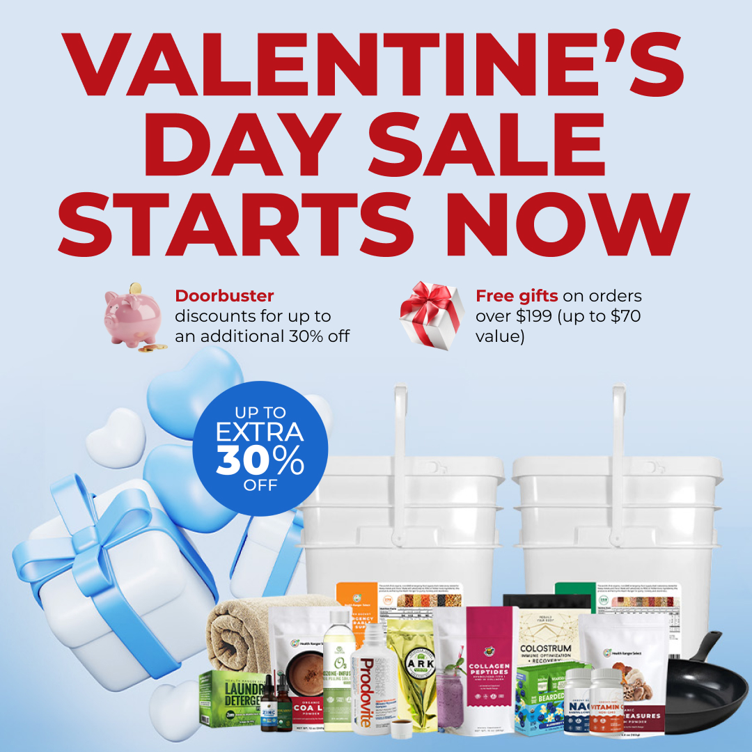 Love is in the air—and so are the savings 💝 Our Valentine’s Day Sale starts now with a curated collection of clean, lab-tested favorites.

🛒Shop now at Brighteon Store

This limited-time event runs from February 03 at 11:00 AM CST through February 06 at 11:00 AM CST.