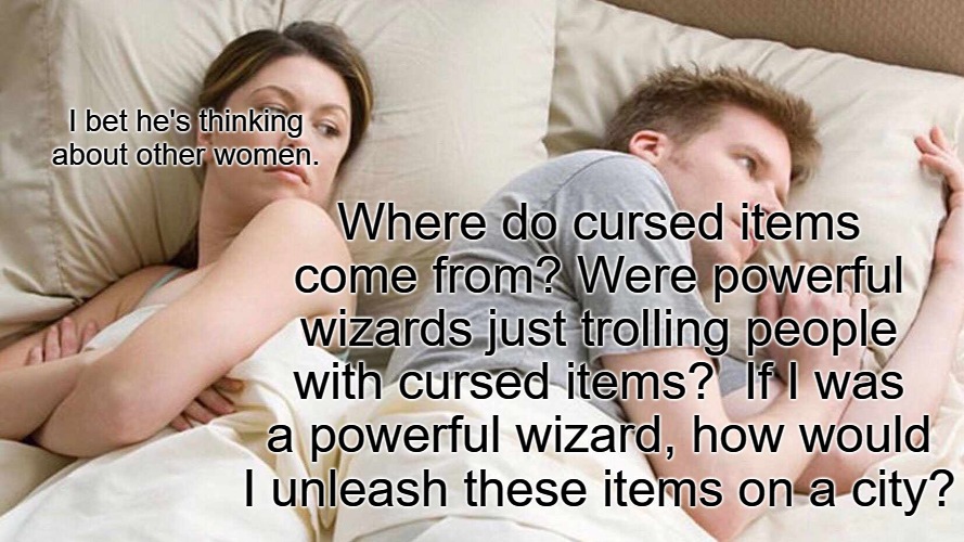 CNRealms's tweet photo. https://t.co/HTJsFNtkkW 

Where do they come from?  And Why?  

Follow @CNRealms to find out more!

#teasertuesday #curseditems https://t.co/9hkjEQyqlO