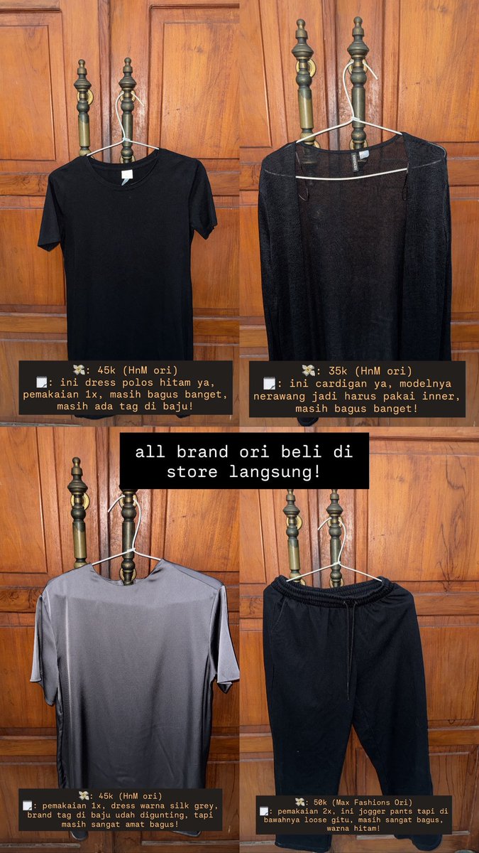 solopinkfleur's tweet photo. ‼️ wts preloved baju-celana ‼️

• brand and no brand
• include packaging!
• co by 🍊
• dm for more condition or tanya-tanya!❗️SERIOUS BUYER ONLY ❗️

🏷️ wts wtb sell buy preloved baju celana murah dress https://t.co/TvP4YjUy4v