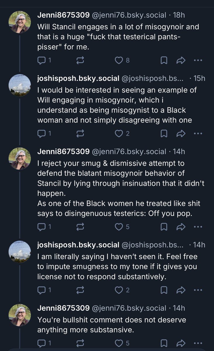 uubzu's tweet image. This is a completely typical conversation on Bluesky. I am not making this up