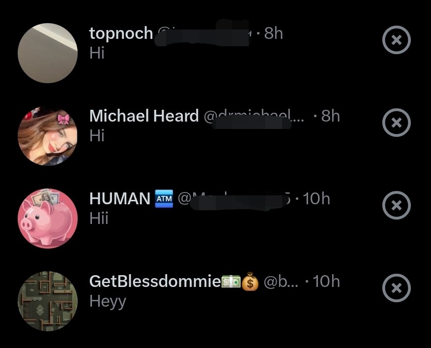 MConfidential's tweet photo. Beubye! Scammers in my dms be like... https://t.co/hSyzy59I1y