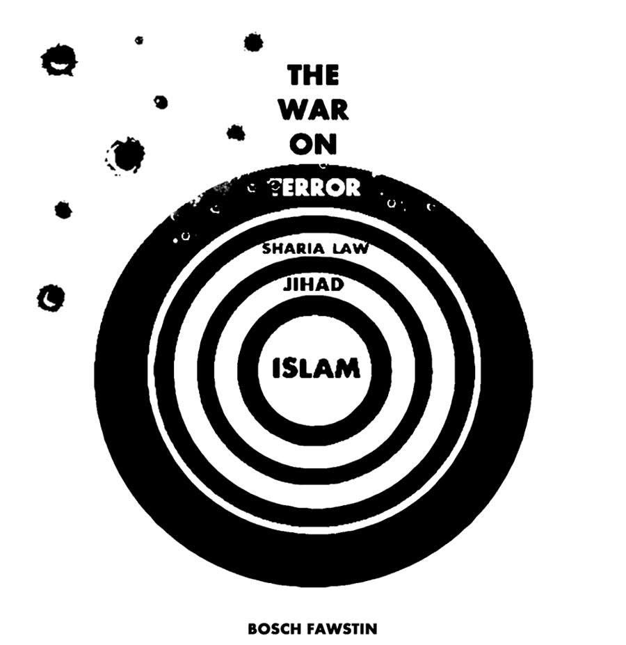 TheBoschFawstin's tweet image. We have to hit dead center or the war on error continues. I drew this fifteen years ago in response to the pro-Islam Bush/Obama years, which allowed the Islamic enemy to not only get away with 9/11, but allowed Muslims to murder over three hundred thousand human beings Since 9/11