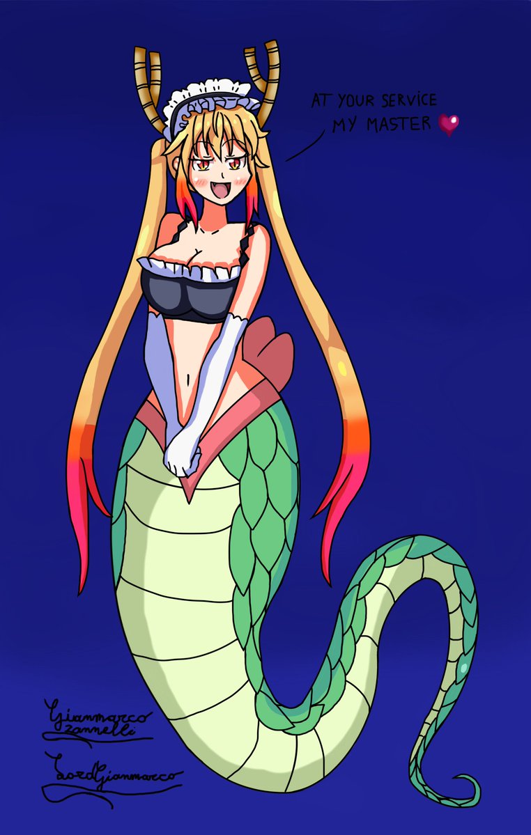 Happy Birthday to my friend  <a href="/ULTIMATE456587/">ULTIMATE456587</a>   and for celebrate his special day... I make little remake picture from his version Genie Tohru in my style.

hope you like it see this genie dragon lady in my art style?