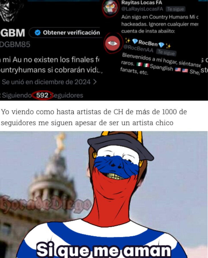 Aquí. Unos curis míos  que hise por que si (nomas es humor no se si de risa) 

#CountryHumans #countryhumansrussia #countryhumansart #countryhumansfanart #countryhumans

Que chido se siente ser seguido por alguien como <a href="/LaRayisLocasFA/">Rayitas Locas FA</a> y los que salen son <a href="/RocBenAA/">✨💎RocBen💎✨</a> y <a href="/Daryaritst/">🍩✨ 💜DariArtisticas💜✨🍩</a>