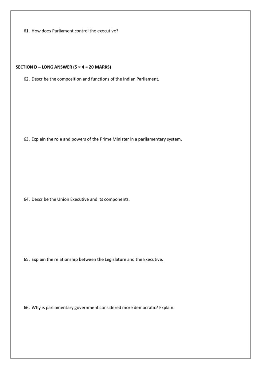 siddhi_tutorial's tweet image. Class VIII – CBSE | Social Science (Civics)
Chapter 06: The Parliamentary System – Legislature &amp;amp; Executive

📍 Address: Kalinga Vihar, Bhubaneswar
📞 Contact: 9861902023
👉 Join Siddhi Tutorials today and make Social Science easy &amp;amp; scoring!
#SiddhiTutorials