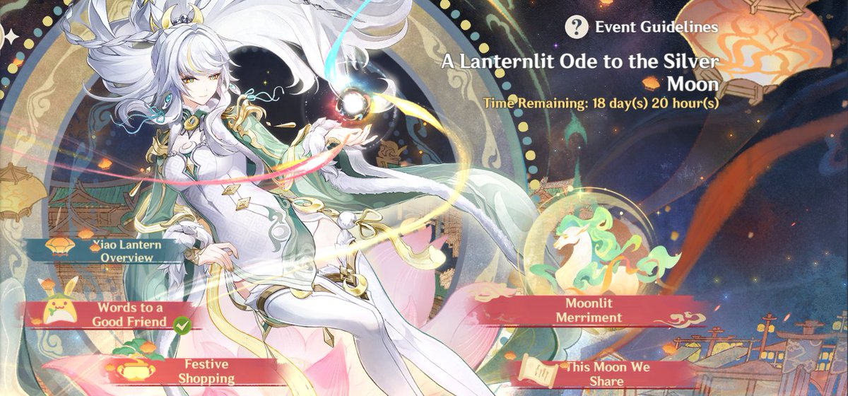 llamaalegend's tweet photo. Don't have time? I can do the lantern rite event for you for $8!!! Includes all rewards and story chapters.
#GenshinImpact #Zibai #genshinpilotingservice #genshinpilot https://t.co/V2m0GlkJJY