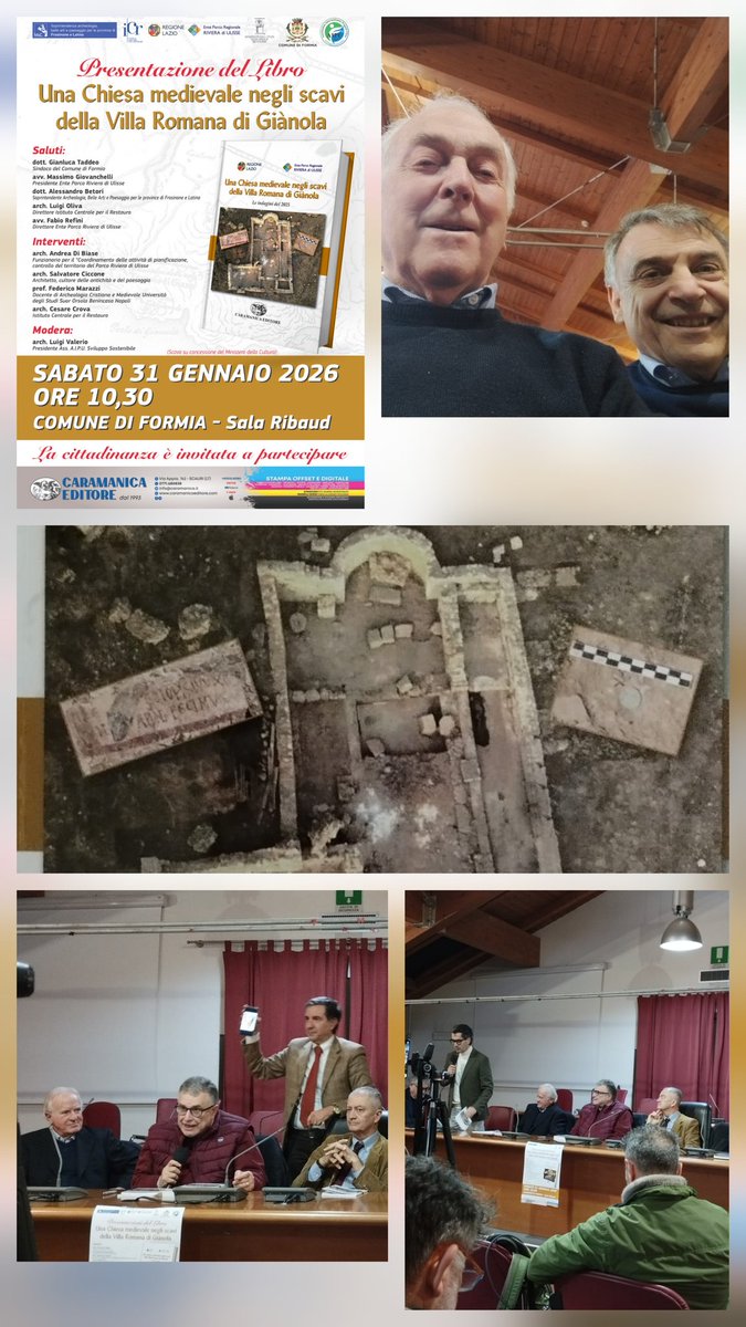 GiuseppeRinal10's tweet photo. Una scoperta che attraversa i secoli: durante gli scavi di una villa romana a Gianola Formia emerge una chiesa medievale, testimonianza di continuità storica.Fondamentale il contributo dell’arch. Salvatore Ciccone nell’interpretazione e valorizzazione del ritrovamento. https://t.co/m9JpoBw1KJ