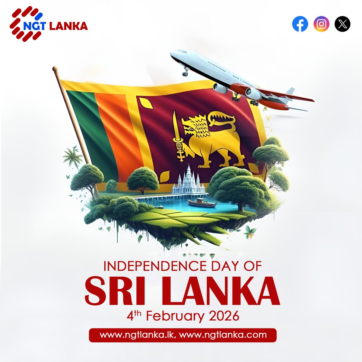 NGTLanka's tweet photo. “May our independence inspire innovation, unity, and progress.
Wishing Sri Lanka a proud Independence Day.
— NGT LANKA” https://t.co/mJUxgPzrhO