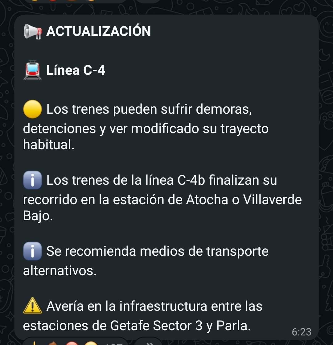 AroaMadera's tweet photo. Ante este mensaje que ni las lanzaderas sirven ¿qué hacemos los usuarios? Los buses de línea y las carreteras hasta arriba. Parla es una ratonera. @Ramonjurado @oscar_puente_ @CercaniasMadrid @Adif_es @InformativosTM @A3Noticias @sextaNoticias @informativost5 @noticias_cuatro https://t.co/xHYdW1L1Qz