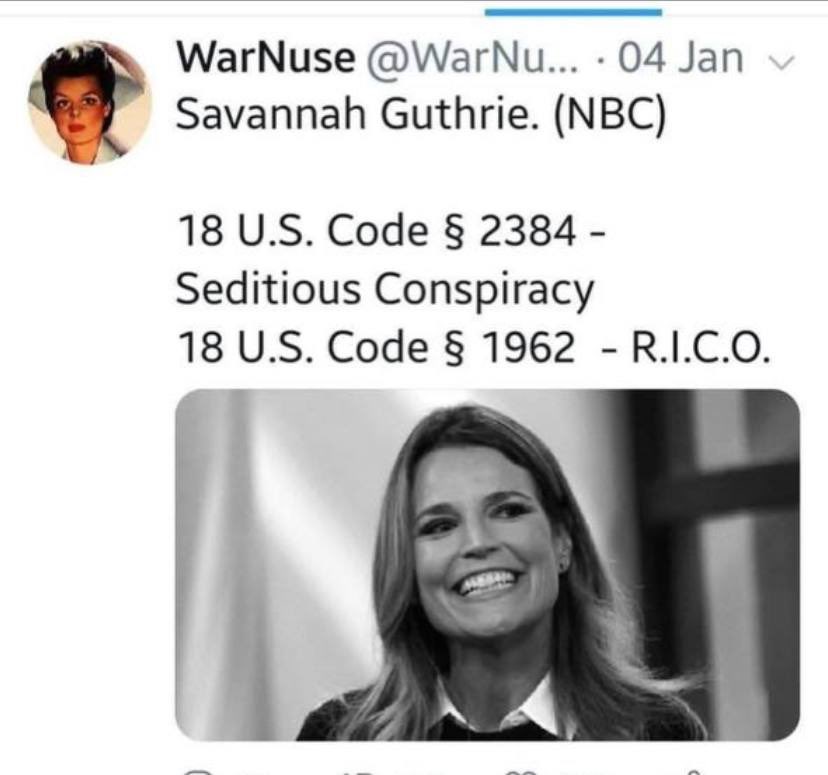 Nancy023922191's tweet photo. This is interesting. Savannah Guthrie and her mother have been on the X news.
Anyone think the story with her Mother is to garner sympathy and get us to look away from the files?
~ Deep Dives https://t.co/Q8GW58xqSV