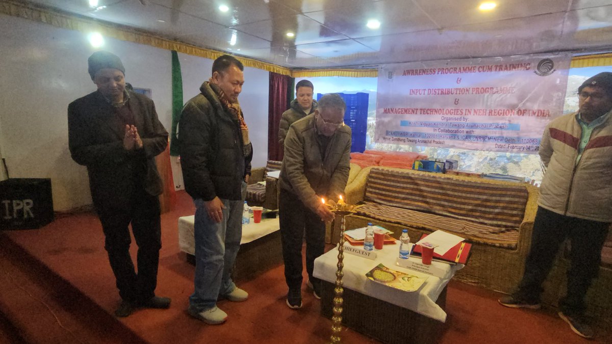 An Awareness-cum-Training Programme on Input Distribution and Management Technologies for the North East Hill (NEH) region was successfully organised this morning at Zomkhang Hall, Tawang.

The programme was conducted by Krishi Vigyan Kendra <a href="/KVKTAWANG/">Krishi Vigyan Kendra, Tawang (KVK)</a> in collaboration with