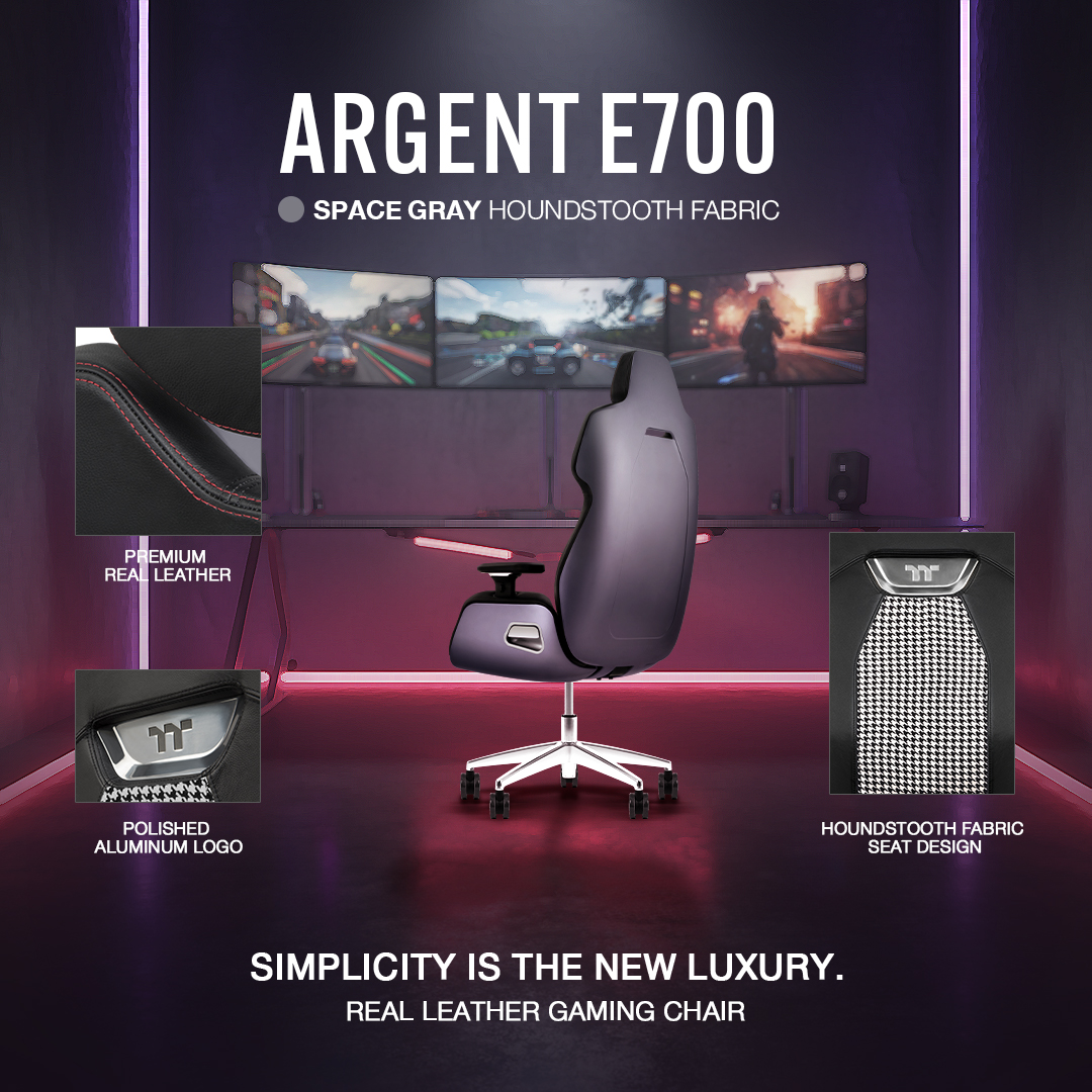 ThermaltakeInc's tweet photo. The ARGENT E700 Space Gray Houndstooth Fabric delivers ergonomic comfort with a refined racing seat aesthetic, designed to support your body while elevating your space. 

🔗Check out: https://t.co/M0fl8t8b9B

#Thermaltake #ARGENTE700 #GamingChair #ErgonomicDesign #PremiumComfort https://t.co/RDFe5sTfCz