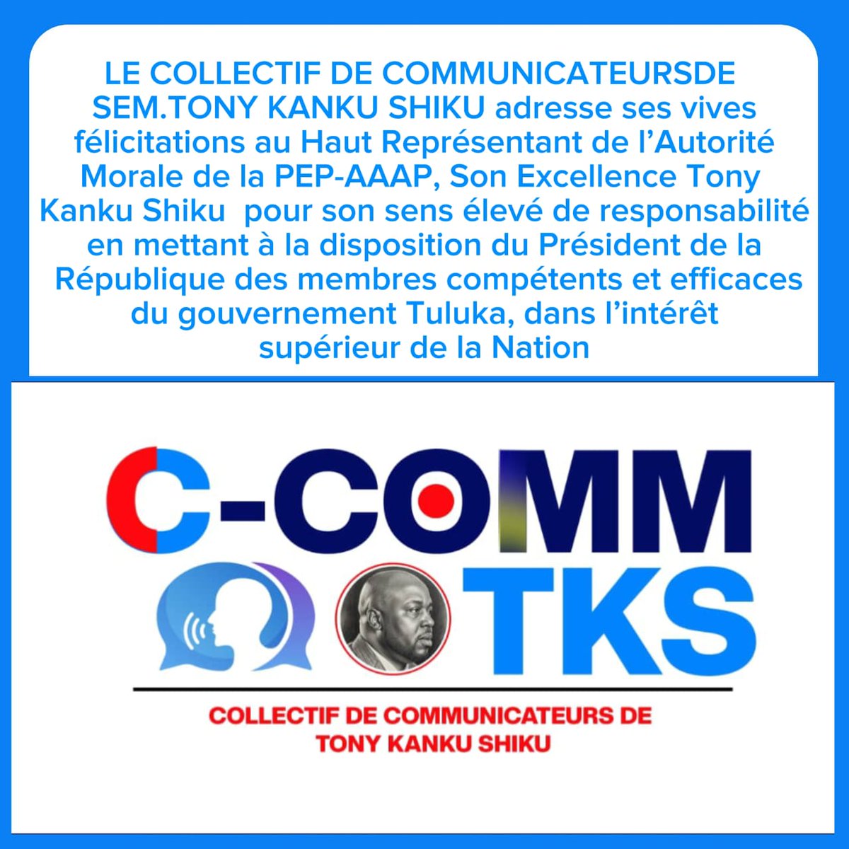 serge_mazowa's tweet photo. @BenitaNtumba @central_sage @DeniseNyakeru @DimuJunior @ElmaBetonFatshi @France24_fr @IsralMutombo11 @KimKimuntu @IyendaOfficiel @Presidence_RDC @VPMDefenseRdc @PrimatureRDC @portefeuille_cd @Com_mediasRDC @EconatRDC @MINES_CD @environnementca @fatshi13 @Fatshi20 https://t.co/2C6jG1mXwY