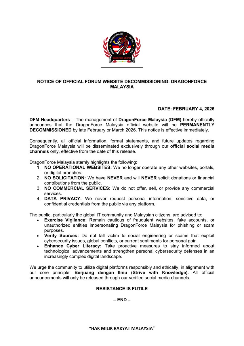 DragonForce Malaysia tweet media