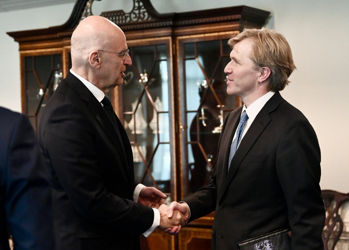 Κατά την επίσκεψή μου στο Πεντάγωνο <a href="/DeptofWar/">Department of War 🇺🇸</a>, στην Ουάσιγκτον, συναντήθηκα με τον Υφυπουργό Πολέμου των ΗΠΑ, αρμόδιο για τα θέματα αμυντικής Πολιτικής, <a href="/ElbridgeColby/">Elbridge Colby</a> και τον βοηθό υπουργό Daniel Zimmerman.

#WashingtonDC #defence