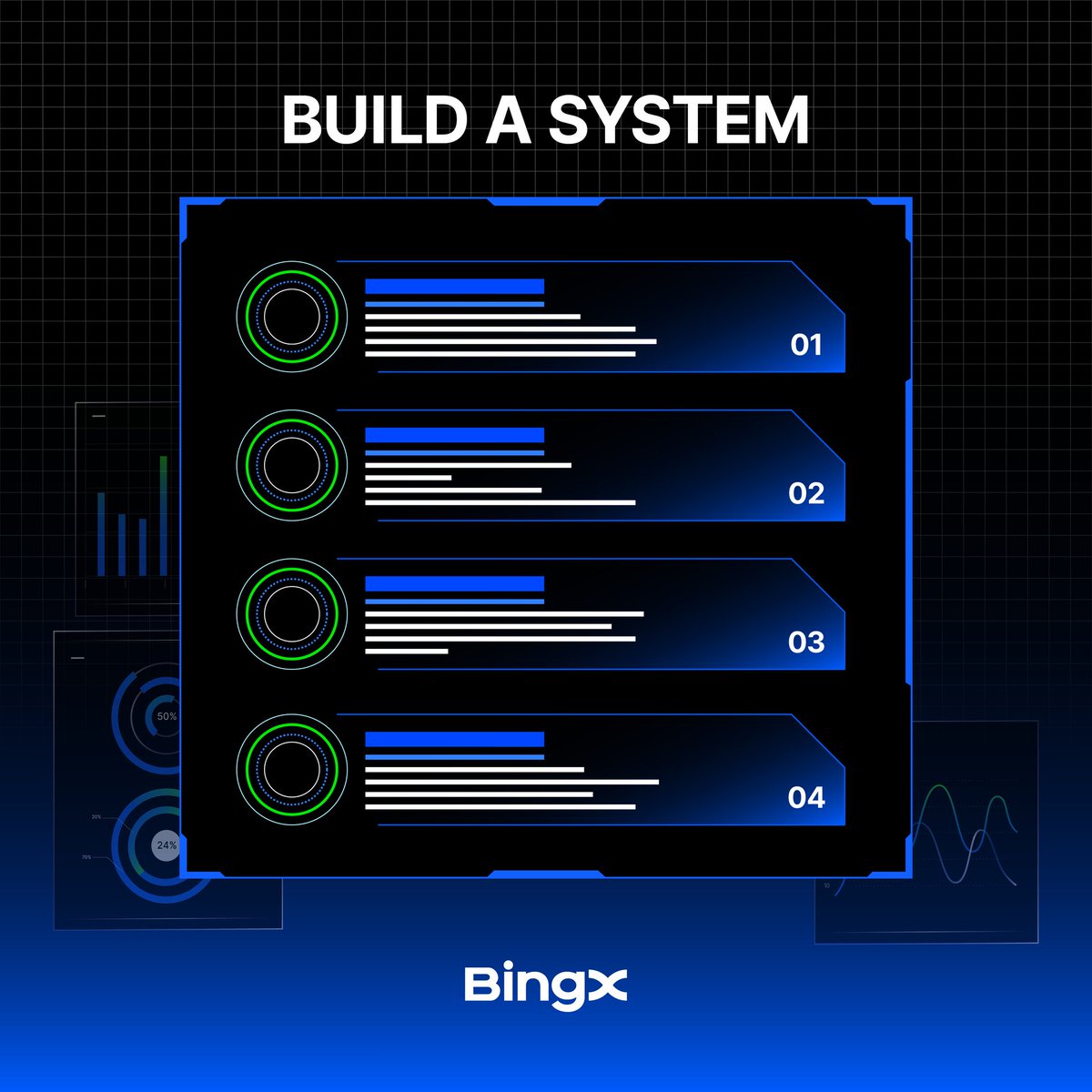 BingX_Italy's tweet photo. Most traders don’t lose because they lack information.
They lose because they lack a system.

A system to manage risk.
A system to control emotions.
A system to stay consistent.

Tools help. Discipline decides.

#BingX #TradingDiscipline #CryptoTrading #BeyondTheAlpha https://t.co/YNaNF7T9UE