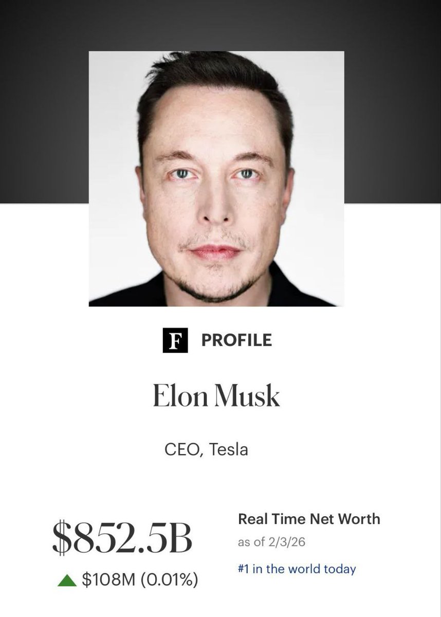🔊JUST IN: Elon Musk becomes first person in history to surpass a $850B net worth.🔥
