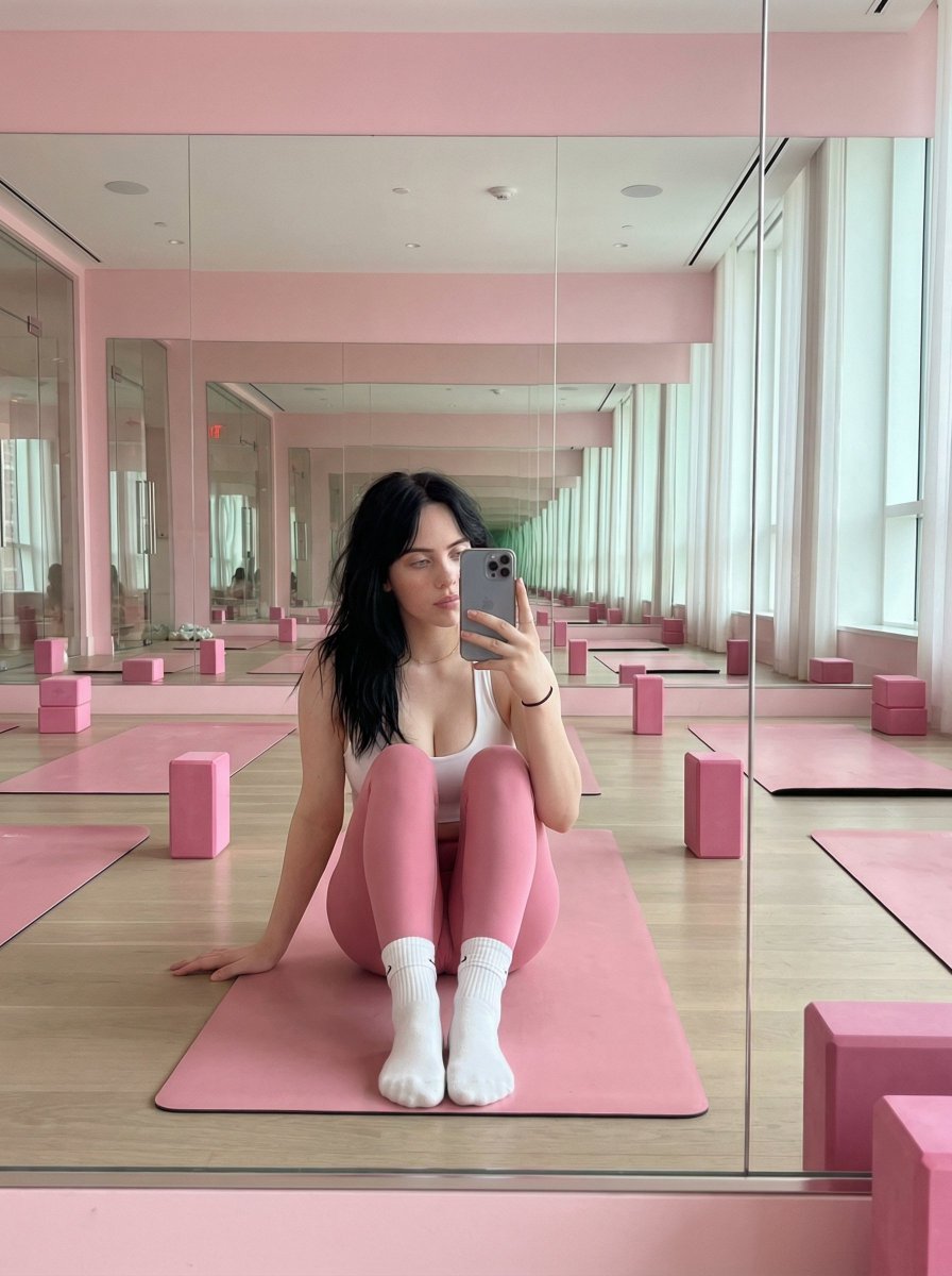 Influencer Fitness Studio Mirror Selfie example 3