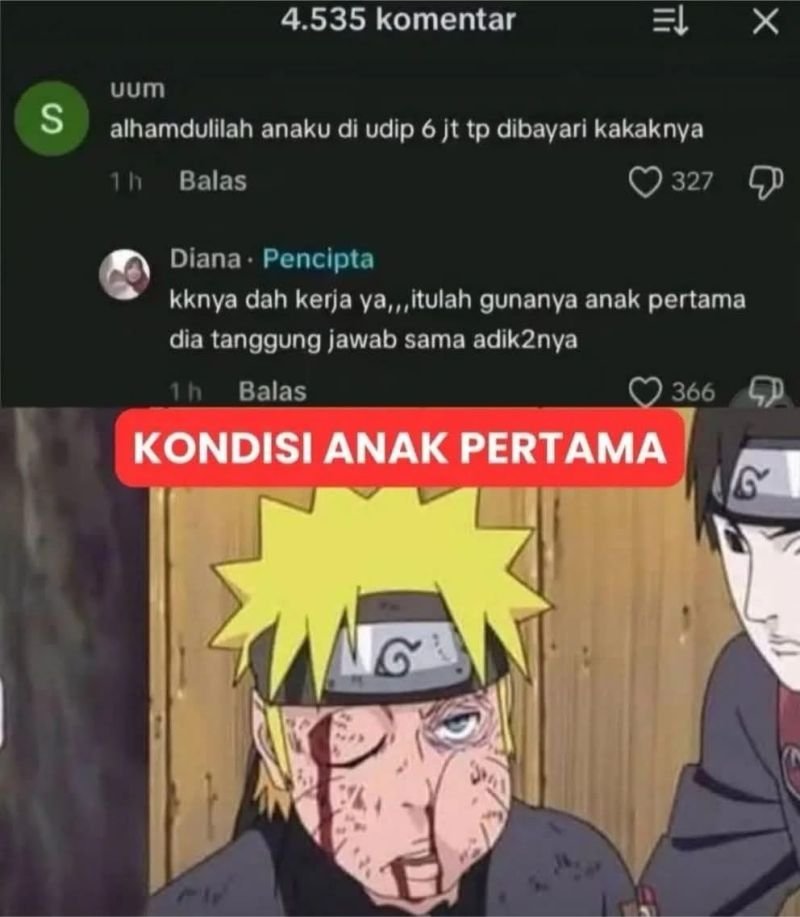 txtkarir's tweet photo. "kknya dah kerja ya,,,itulah gunanya anak pertama dia tanggung jawa sama adik2nya"

merinding dikit bacanya🙃 https://t.co/5xjgYtIlD0