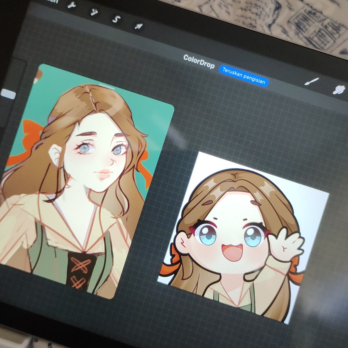 revefesti's tweet photo. currently working on new emotes samples :D reference is my yeri inspired design from years ago!! https://t.co/D55OwICv2C