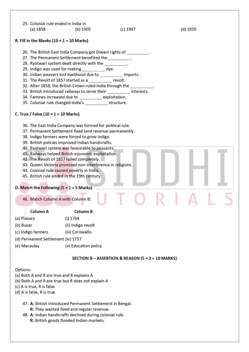 siddhi_tutorial's tweet image. 📘 Class VIII – CBSE | Social Science (History)
Chapter 04: The Colonial Era in India

 Individual attention to every student
Address: Kalinga Vihar, Bhubaneswar
 Contact: 9861902023Join Siddhi Tutorials today and make History easy &amp;amp; scoring
#SiddhiTutorials
#BhubaneswarCoaching