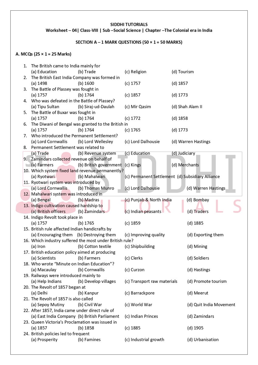 siddhi_tutorial's tweet image. 📘 Class VIII – CBSE | Social Science (History)
Chapter 04: The Colonial Era in India

 Individual attention to every student
Address: Kalinga Vihar, Bhubaneswar
 Contact: 9861902023Join Siddhi Tutorials today and make History easy &amp;amp; scoring
#SiddhiTutorials
#BhubaneswarCoaching