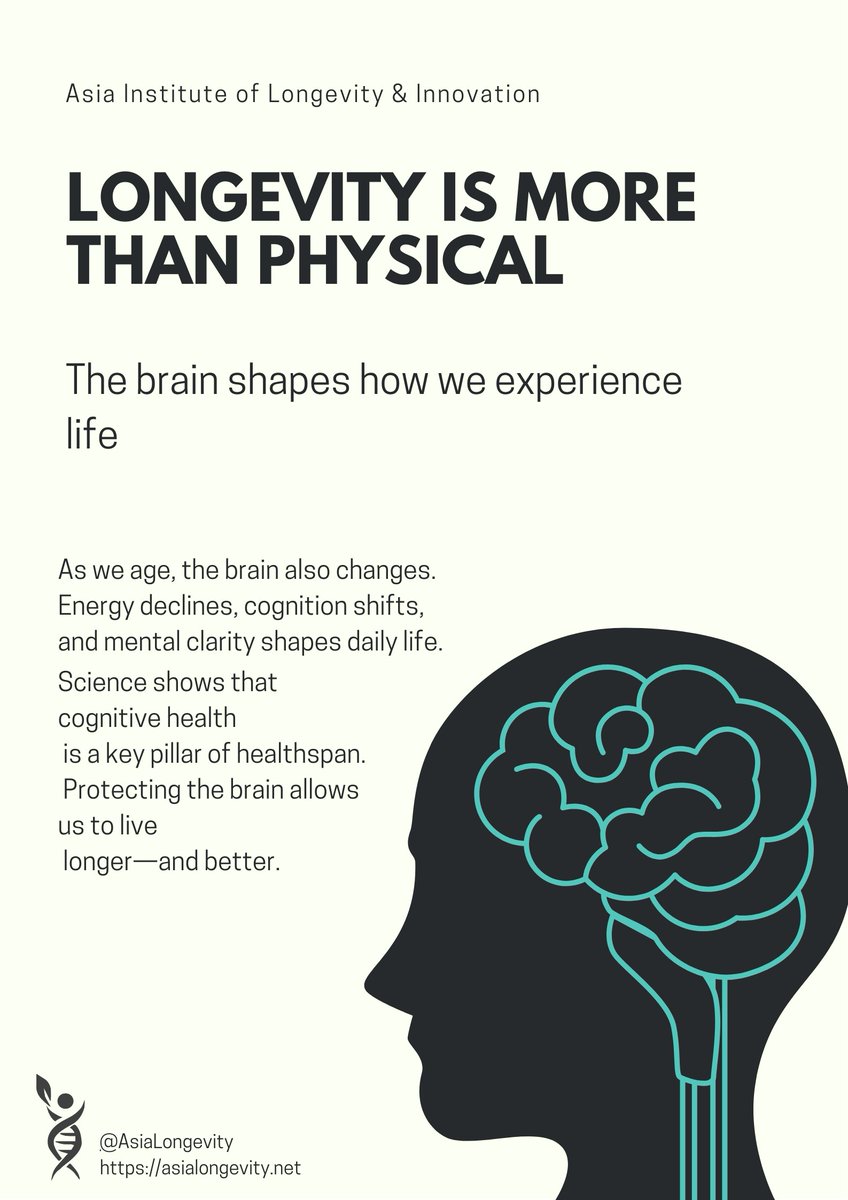 AsiaLongevity's tweet image. Longevity is not only physical—it’s cognitive.
Brain clarity and memory shape how we age.
#AsiaLongevity #BrainHealth #CognitiveAging