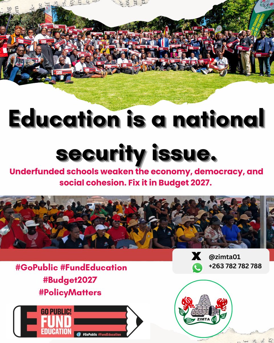 zimta01's tweet image. Strong schools = A strong nation. Let's stand together to demand better funding for public education.​#EducationIsSecurity #FundEducation #Zimta #GoPublic
