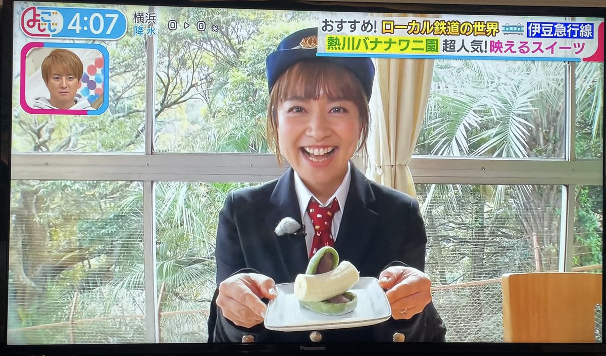 先日のよじごじDaysでは、ちんさんが露天風呂を楽しんでいる間わたしは熱川バナナワニ園へ🐊美味しいスイーツをいただき、ワニさん眺めて楽しみました😊