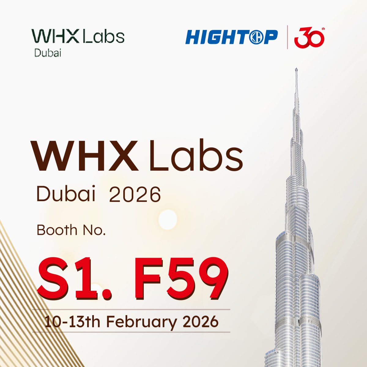 CathyQi012's tweet photo. HIGHTOP at WHX Labs Dubai 2026 - You're Invited!!📢
🗓️10-13 February 2026
 📍 Dubai World Trade Centre
👋Booth: S1. F59
Discover full IVD solutions, rapid tests, POCT, lab systems &amp; healthcare pros!
#WHXDubai #WorldHealthExpo #hightop #IVD #diagnostics #medtech #dubaiexhibition https://t.co/rmk5NR9UU8